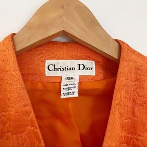 Vintage Christian Dior orange suit